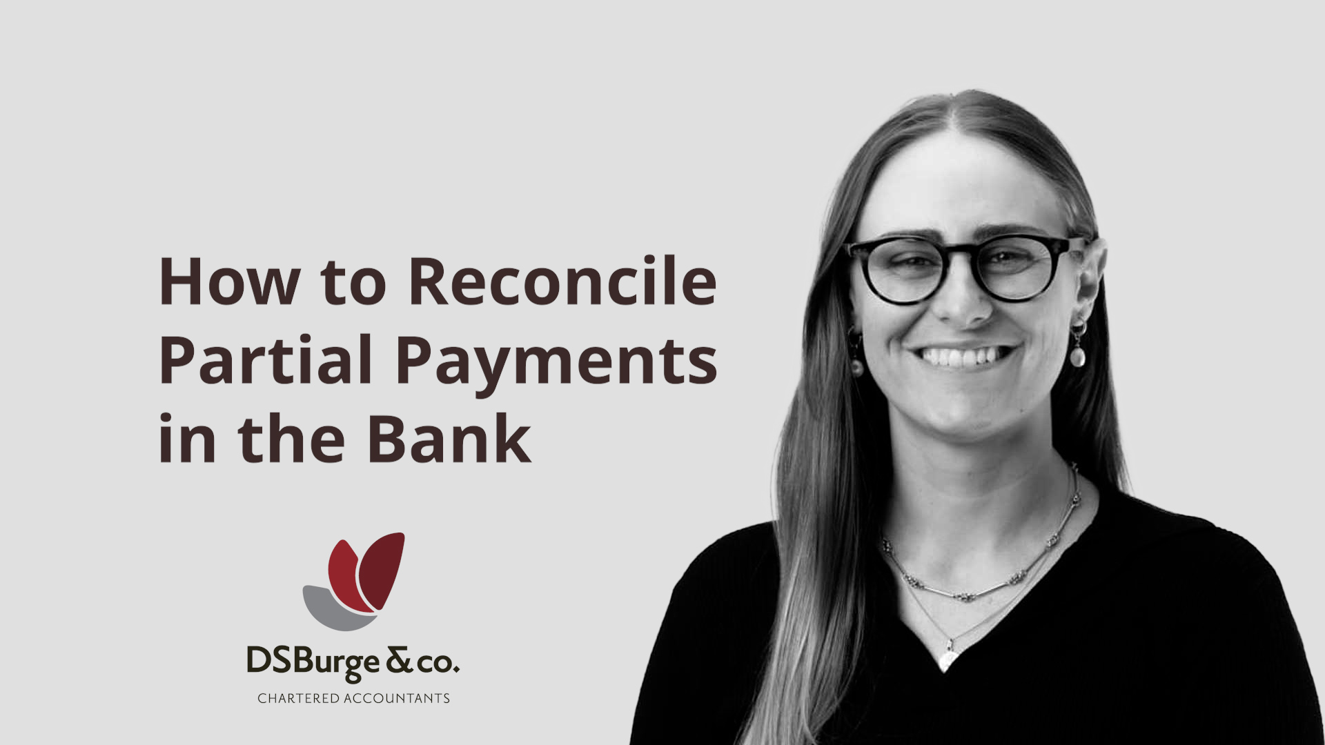 How to reconcile partial payments in the bank